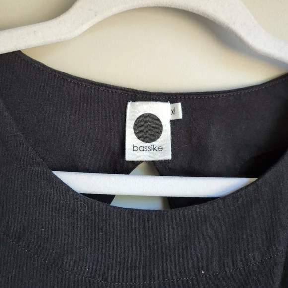 Bassike Double Jersey Batwing Short Sleeve T-shirt In Black Size XL - Picture 3 of 8